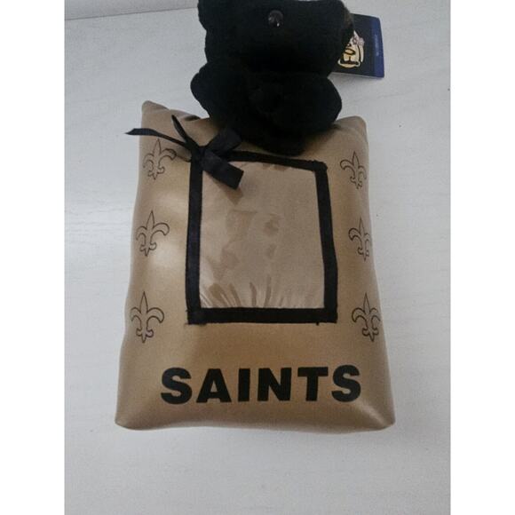 Vtg Rare New Orleans Saints‎ 2000 NFL Play Football Plush Bear Picture Frame - Picture 4 of 9